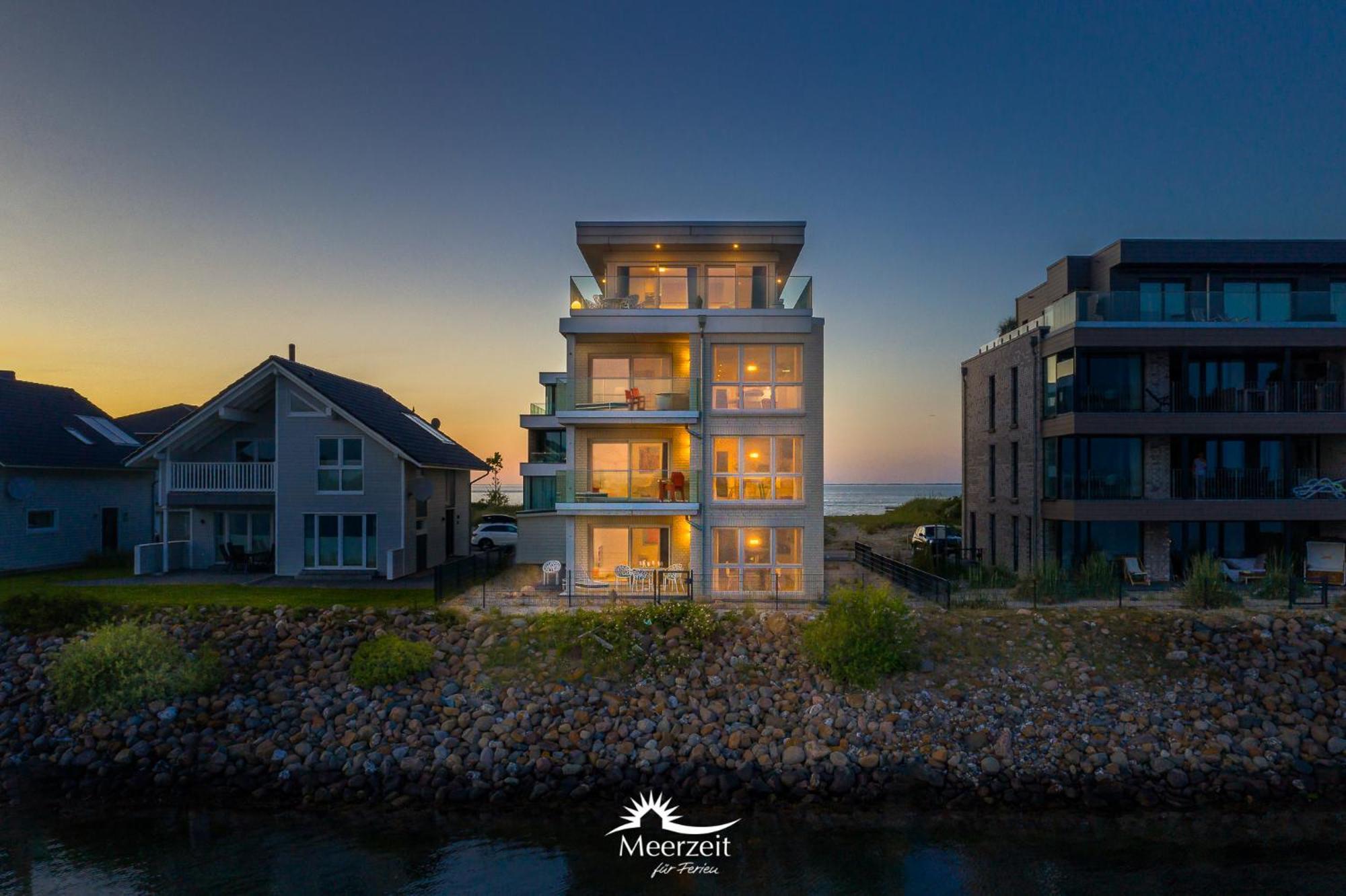 Brise- Direkt Am Wasser, Hafenblick, Fahrstuhl, Sauna, Ueberdachter Balkon 奥尔本尼兹 外观 照片