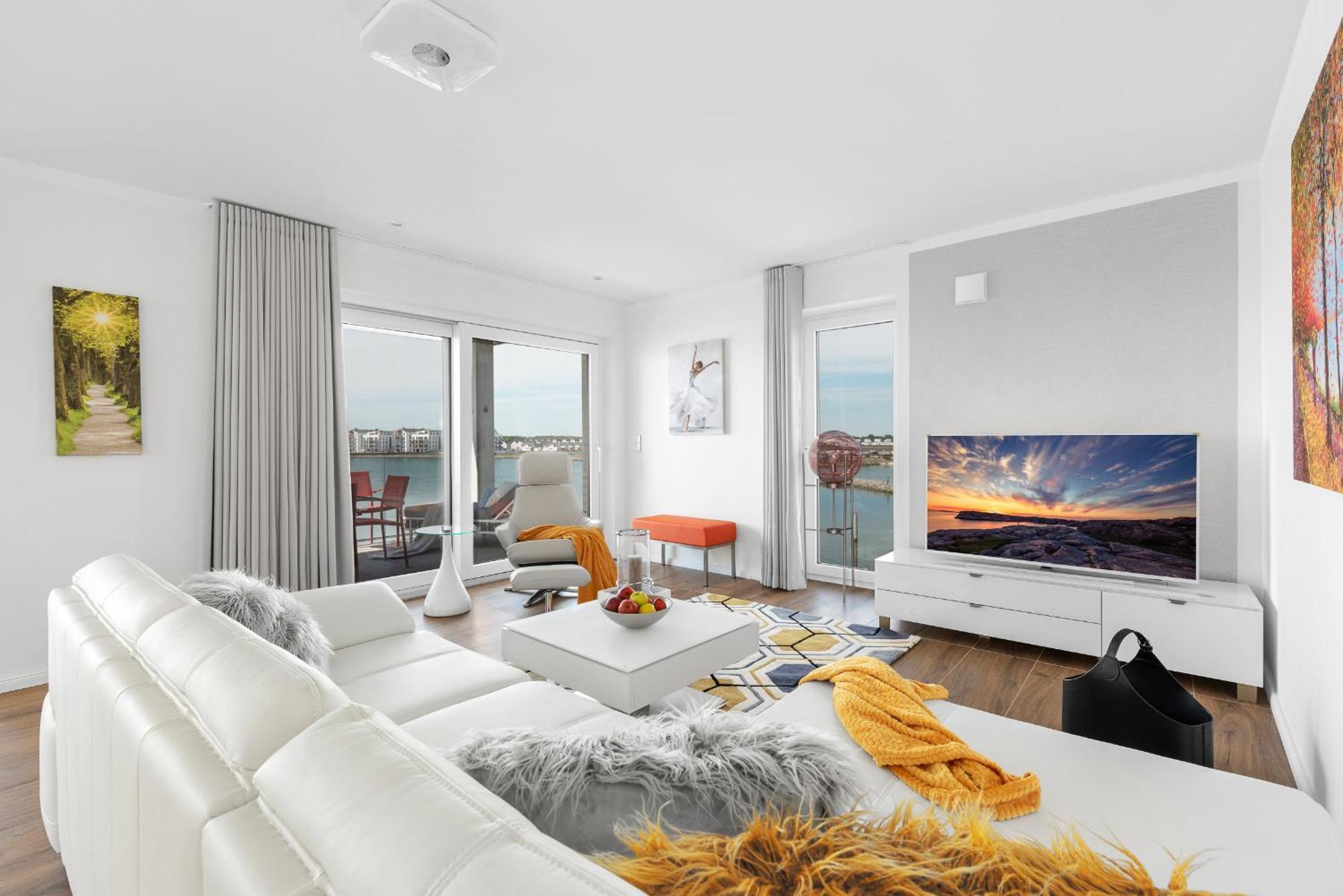 Brise- Direkt Am Wasser, Hafenblick, Fahrstuhl, Sauna, Ueberdachter Balkon 奥尔本尼兹 外观 照片