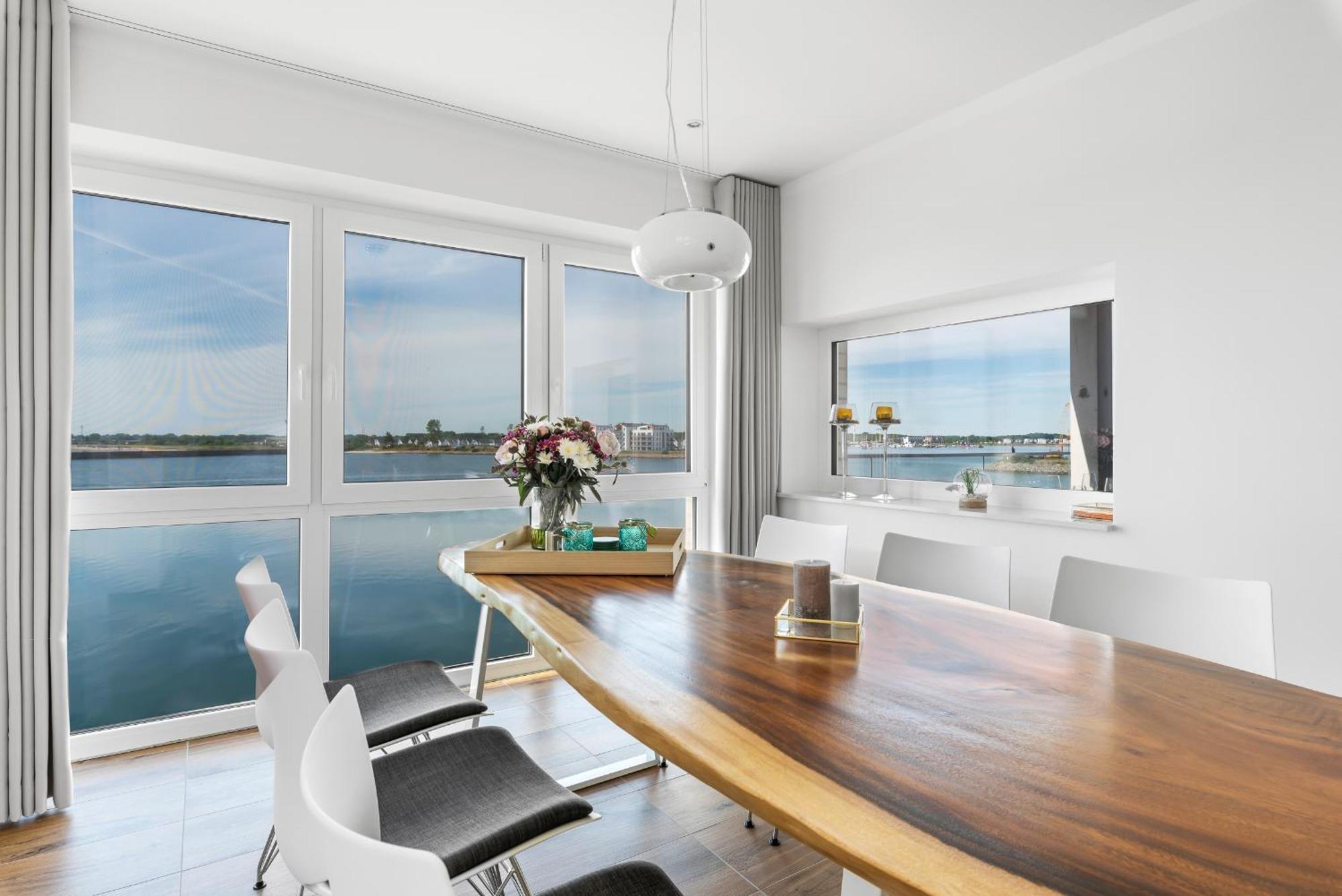 Brise- Direkt Am Wasser, Hafenblick, Fahrstuhl, Sauna, Ueberdachter Balkon 奥尔本尼兹 外观 照片